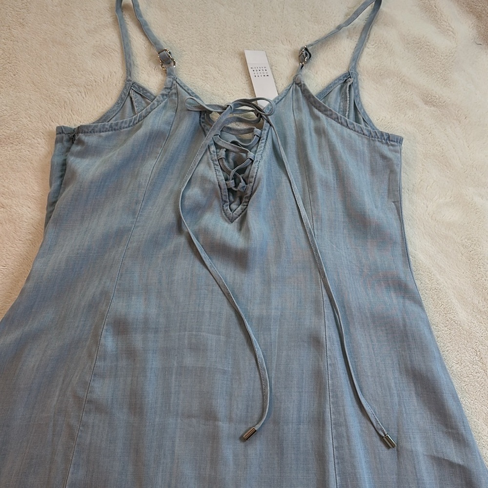 WHBM Lace-Up Back Maxi Dress Size 10P - Picture 9 of 13